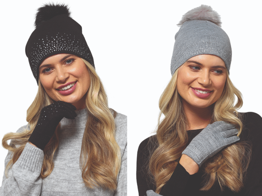 Image of Diamante Hat & Glove Set | Women's Hats