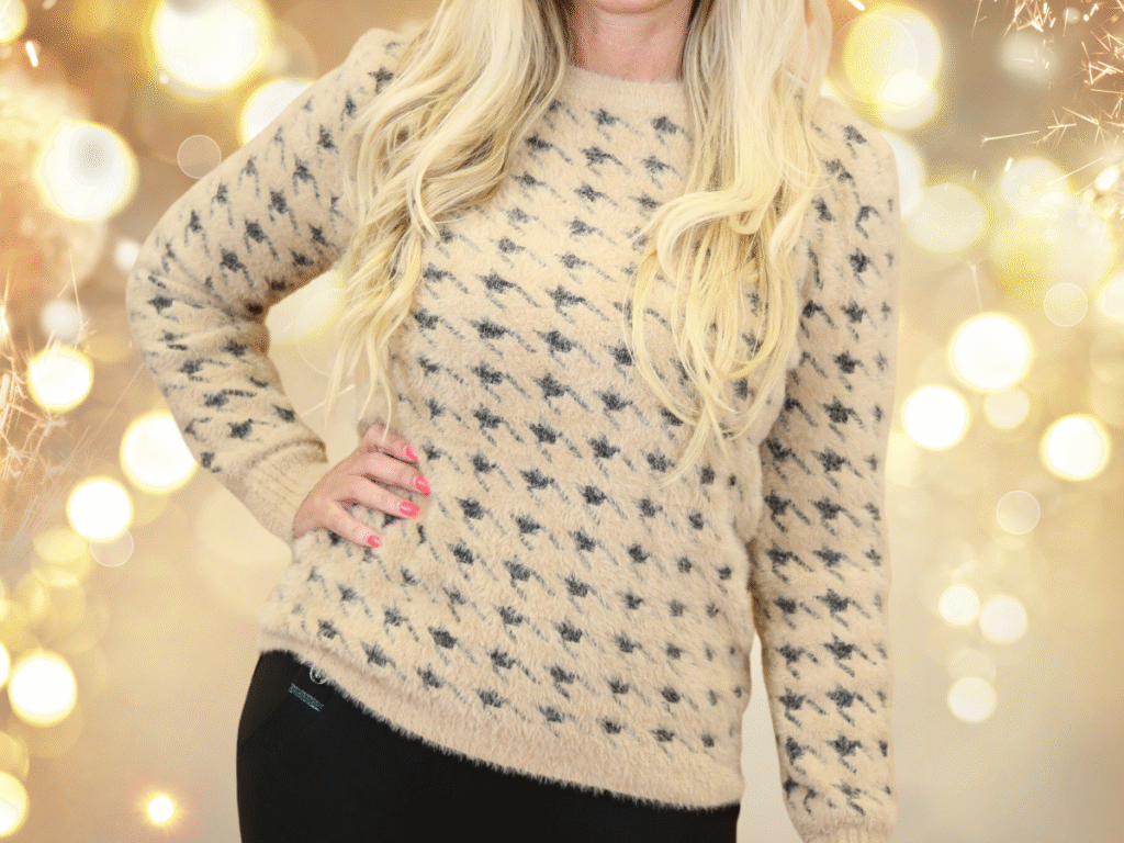 Image of Orla Supersoft Dogtooth Jumper | Niche Classic Knitwear