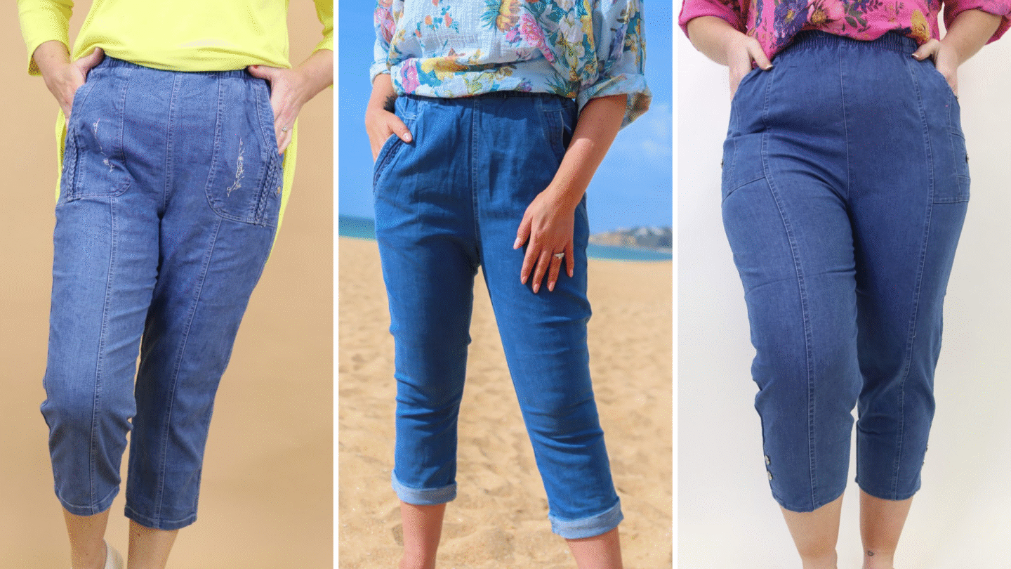 Image of different cropped jeans