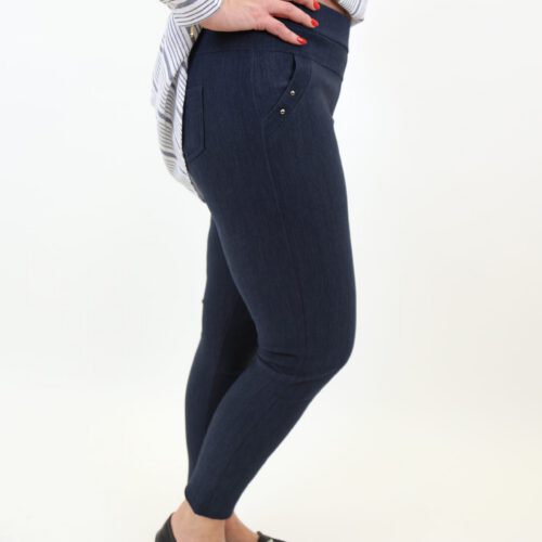 Essential Stretch Trousers - Navy Marl - A556-1