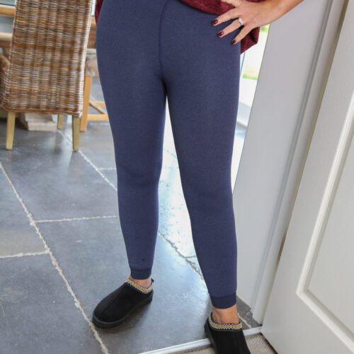 HeatGuard Blue Denim Look Fur Lined Leggings
