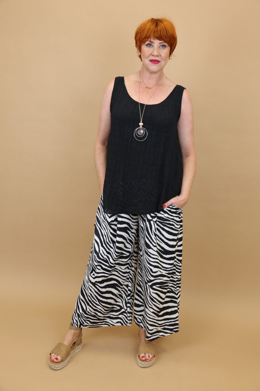 Olivia Animal Print Palazzo Pants - Image 2