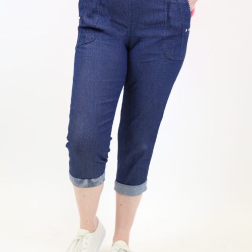 Pinstripe Cropped Coco Jeans