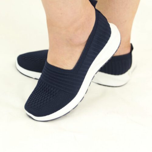 Slip On Knit Trainer - Navy
