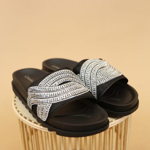 Tessa Diamante Slider - Black