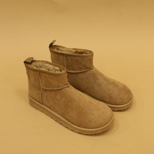 Ultra Mini Faux Fur Lined Ankle Boot – Light Brown